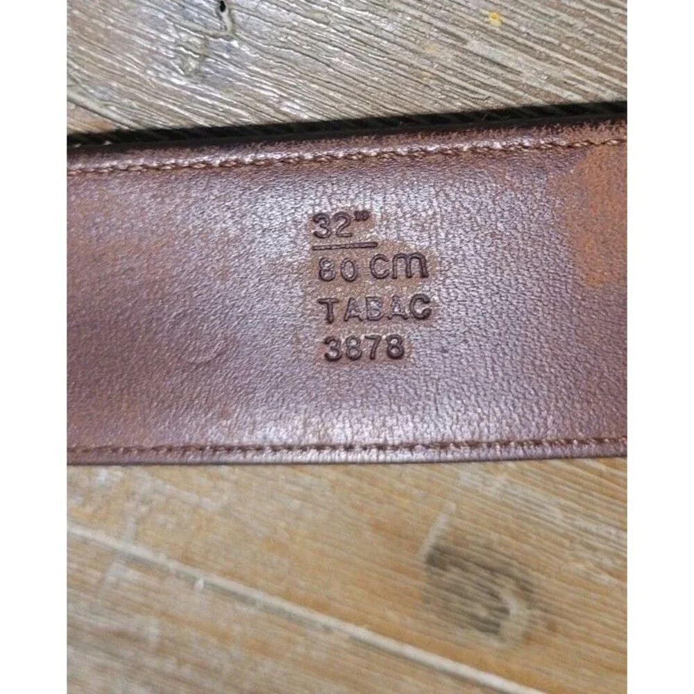 Vtg Coach Tabac 3878 Nubuc Brown Leather Belt 32 Waist Size
